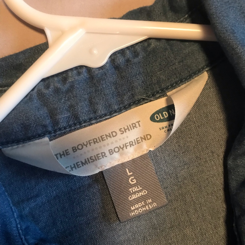 Old Navy Jean Tunic Over Sized Chambray Shirt